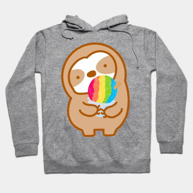 Cute Hawaiian Shave Ice Sloth Hoodie by theslothinme